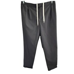 Vuori Tapered Pants Mens 36 Black Performance Drawstrings Loungewear Gym Sporty